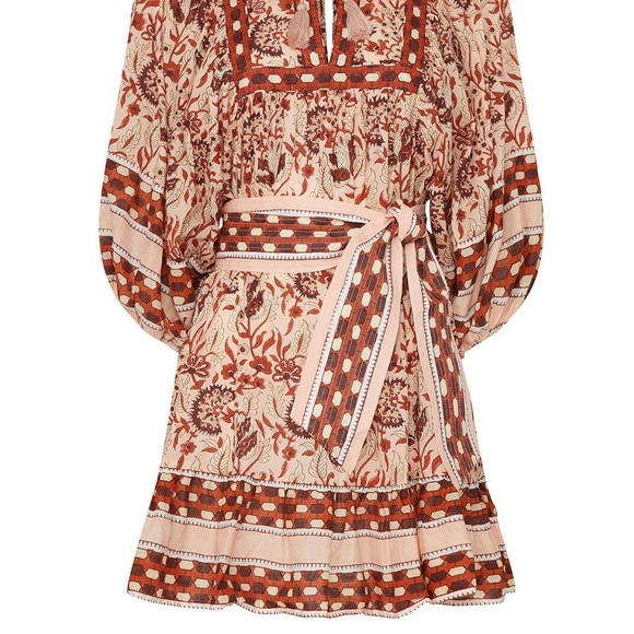 Cleobella Dresses & Skirts - Cleobella Red and Cream Long Sleeve Dress size XS